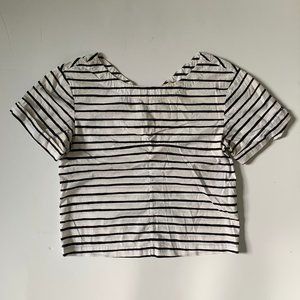 J Crew Striped Crop Top